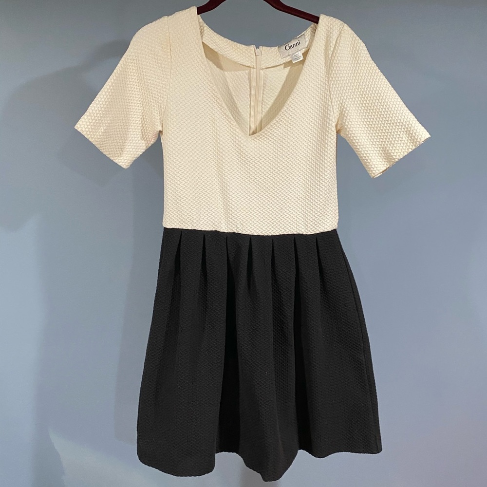 Ganni by Anthropologie fit and flare dress.